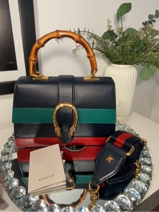 GUCCI Handbags - GUCCI Dionysus Bamboo Sylvie Web Top Handle Bag COA